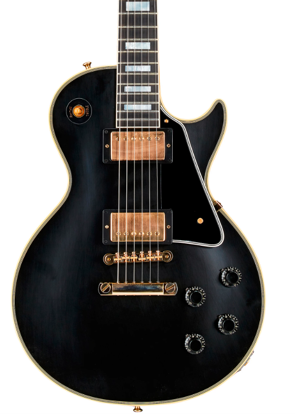 Gibson Custom Murphy Lab 1957 Les Paul Custom Reissue 2-Pickup Ultra Light Aged Electric Guitar Ebony
