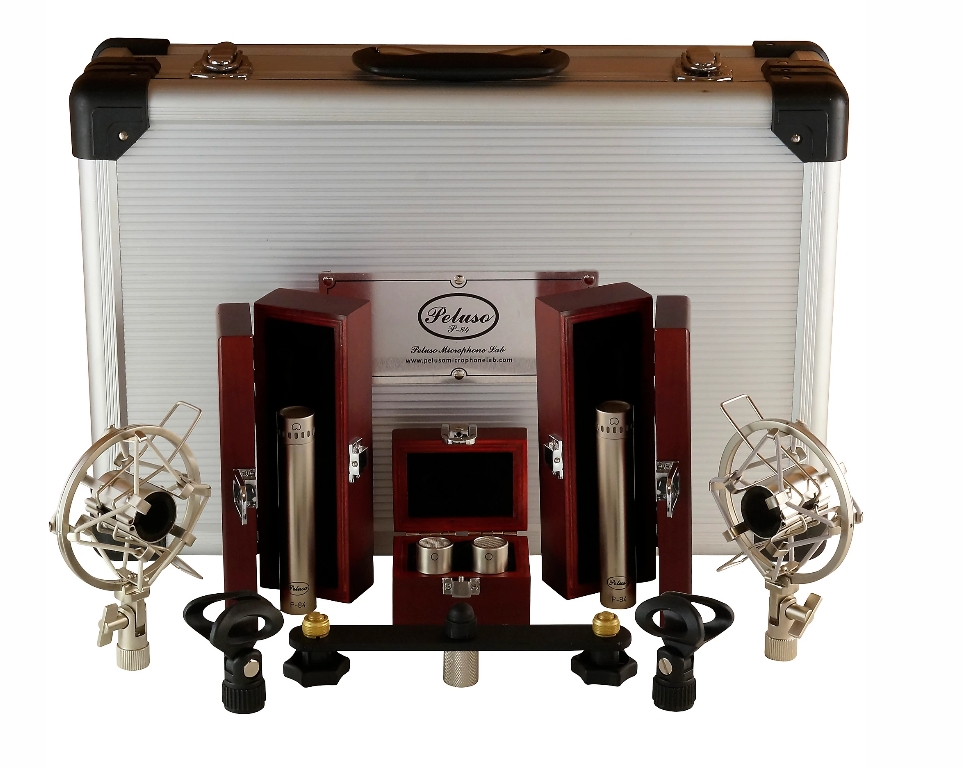 Peluso Microphone Lab P-84 SK Stereo Kit with Two Solid State Small Diaphragm Condenser Microphones Nickel