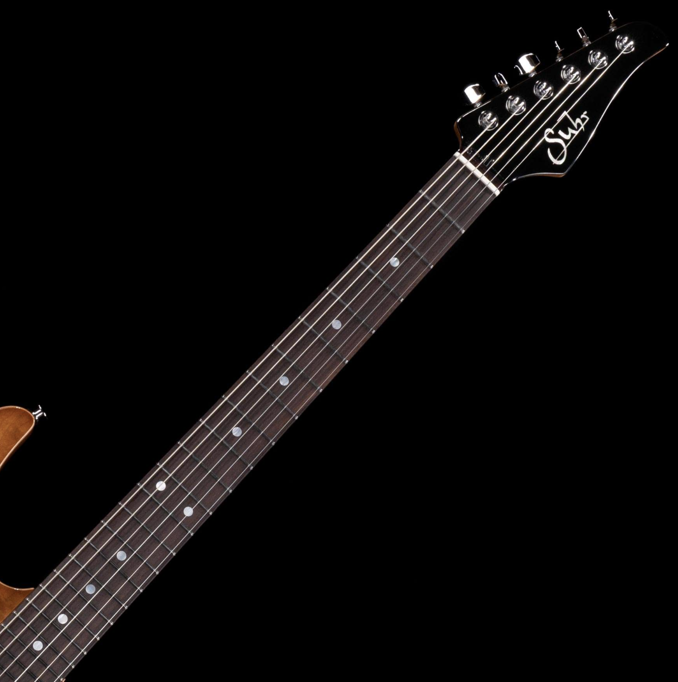 Suhr Custom Modern Quilt Maple Top Indian Rosewood Board Brown Burst