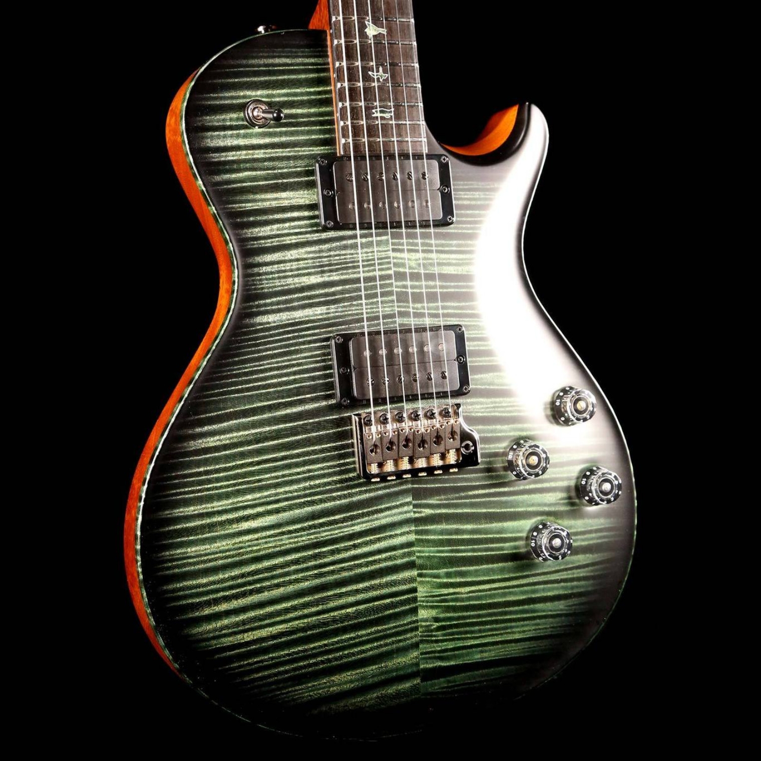 PRS Private Stock McCarty 594 Singlecut Sage Green with Black Edge Burst