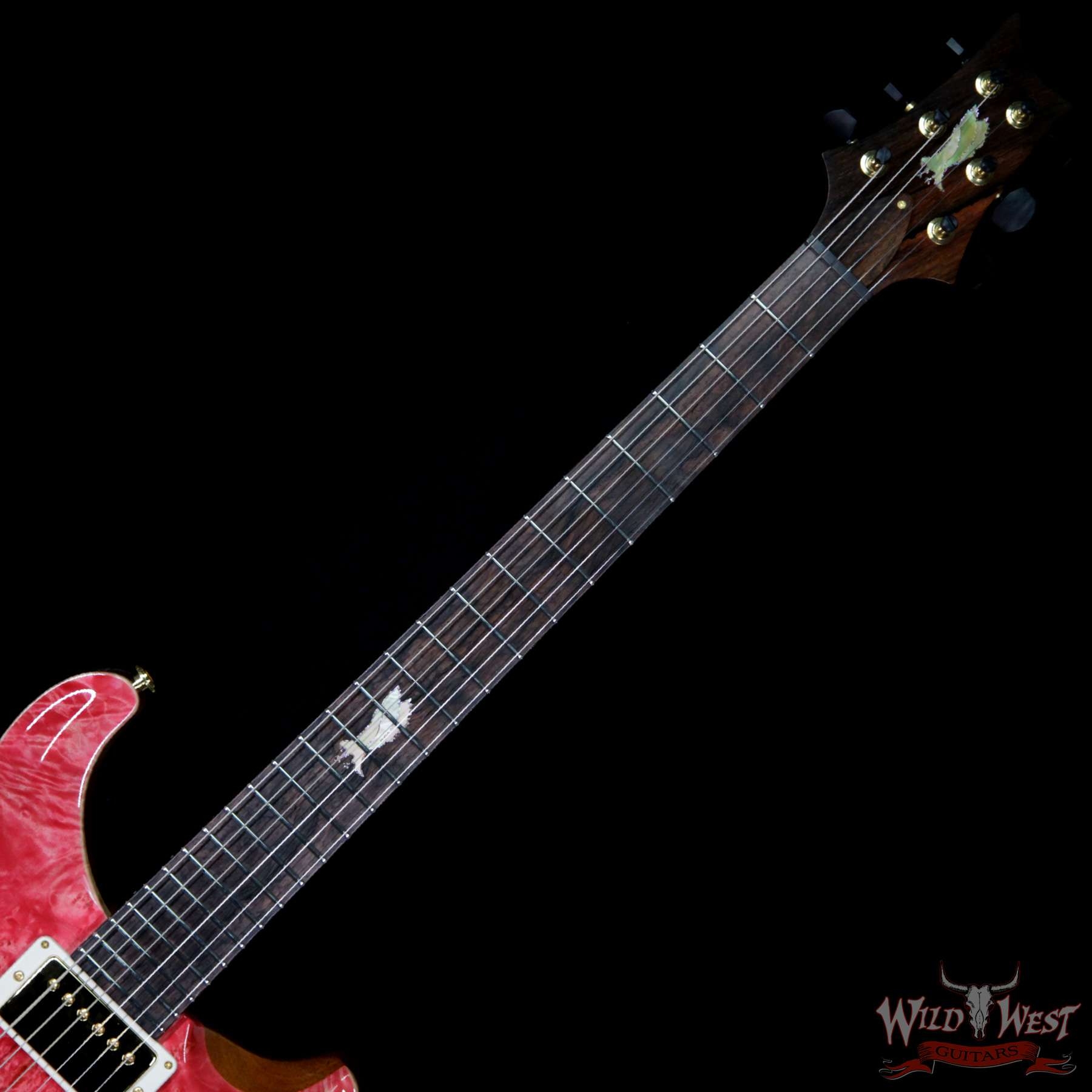 PRS Private Stock #8131 Custom 24 Piezo P24 Roasted Flame Maple Neck Brazilian Rosewood Board Bonnie Pink