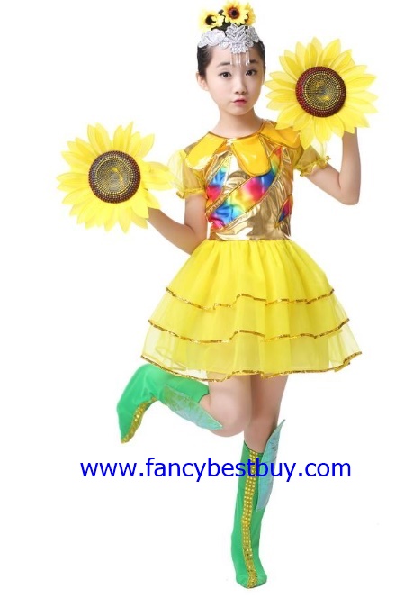 ชุดดอกทานตะวัน Sunflower ชุดดอกไม้ ขนาด 110, 120, 130, 140 (รวมดอกไม้ 2 อัน)