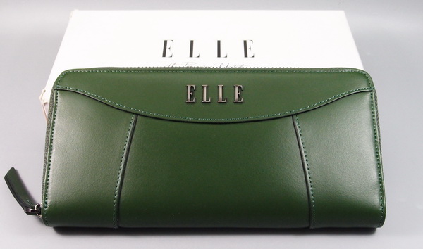 กระเป๋าสตางค์ ELLE เขียว ซิบรอบ ใหม่ แท้