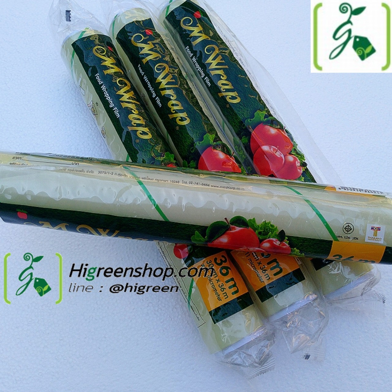 ฟิล์มถนอมอาหาร M Wrap ขนาด 30cm. x 36 m. 11 micrometer แพ็ค 2 ม้วน