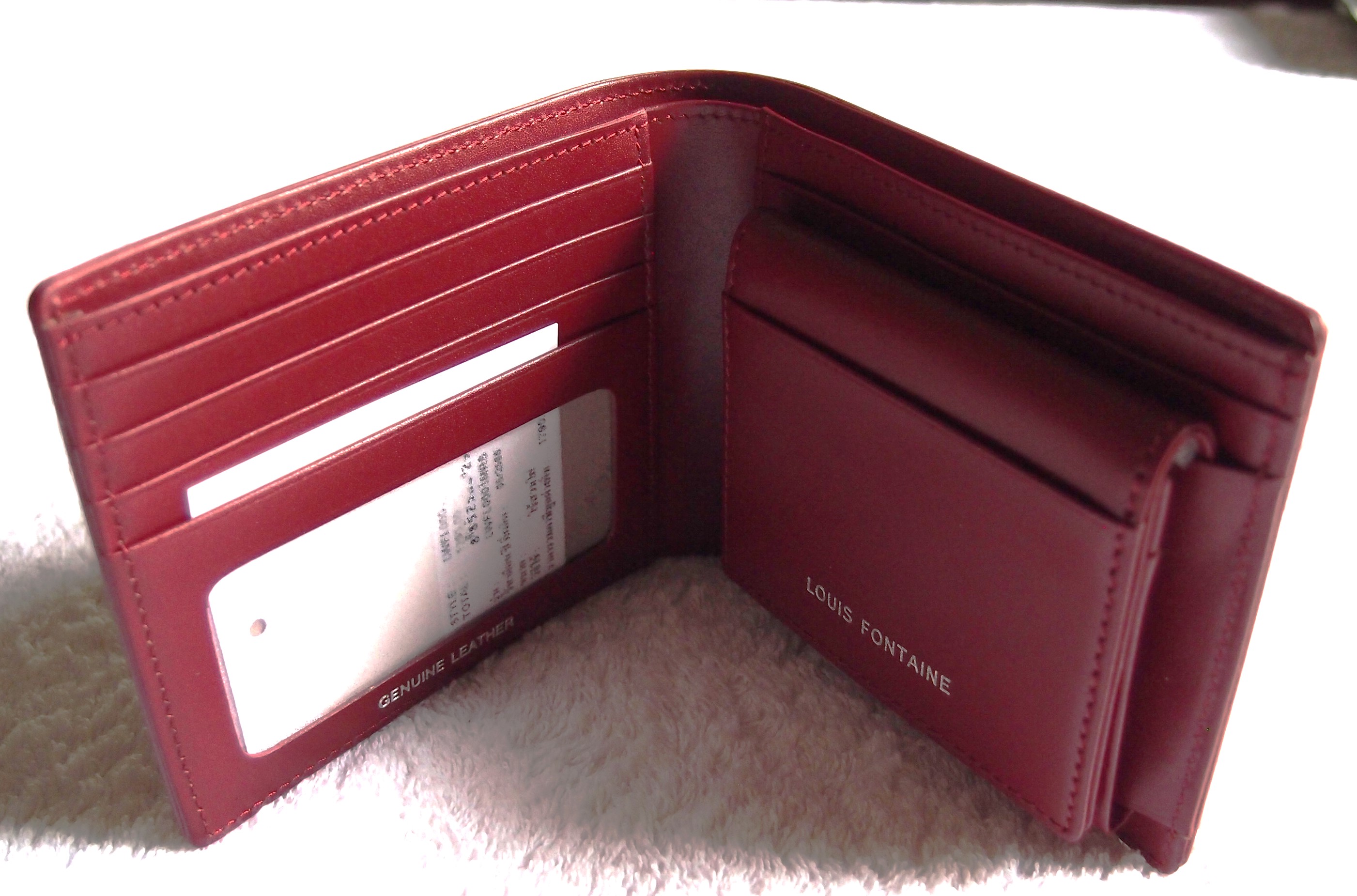 กระเป๋าสตางค์ Louis Fontaine แดงเลือดหมู ใหม่ แท้
