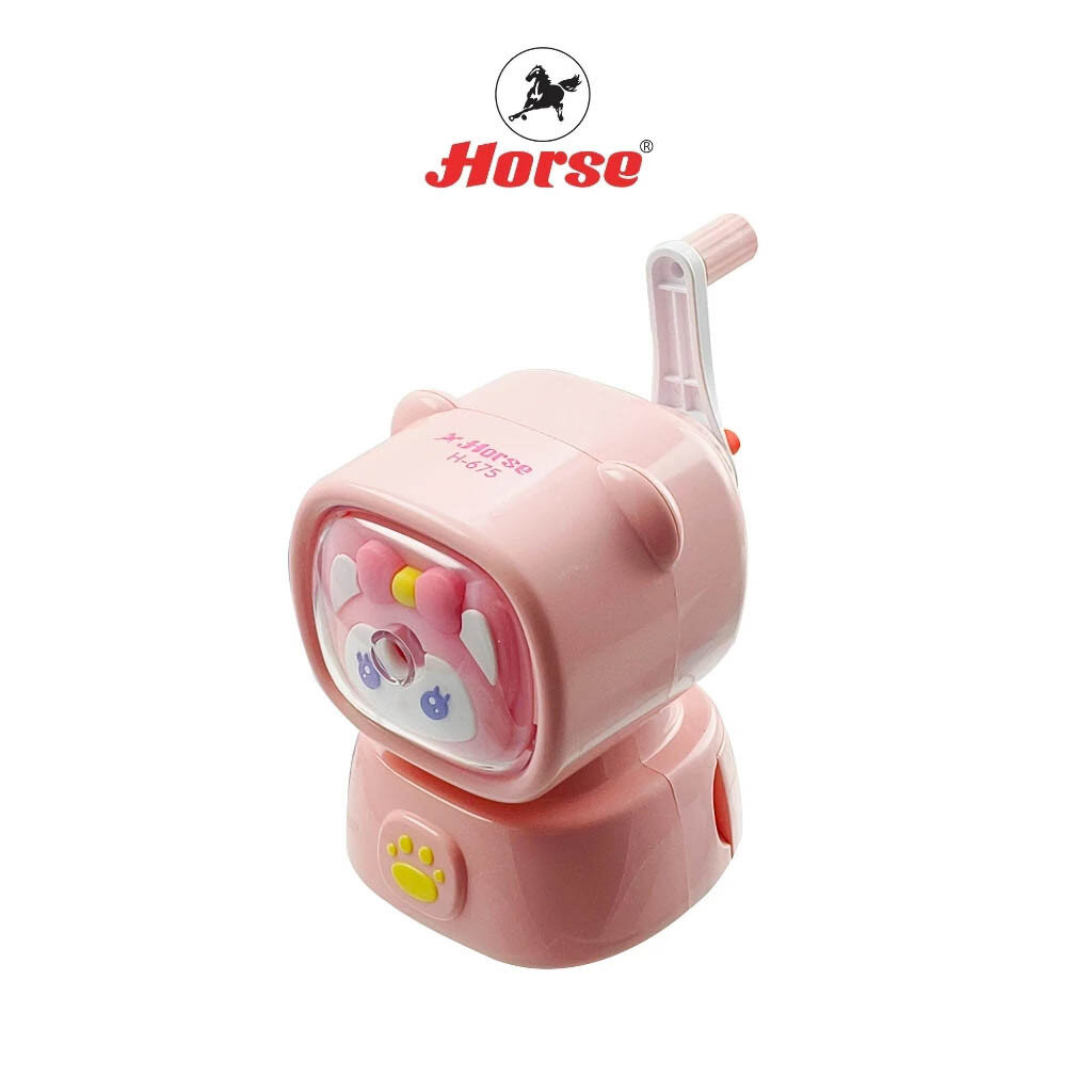 Horse (ตราม้า)เครื่องเหลาดินสด ลายการ์ตูน สีพาสเทล H-675 ตราม้า (จำนวน 1 เครื่อง) คละสี