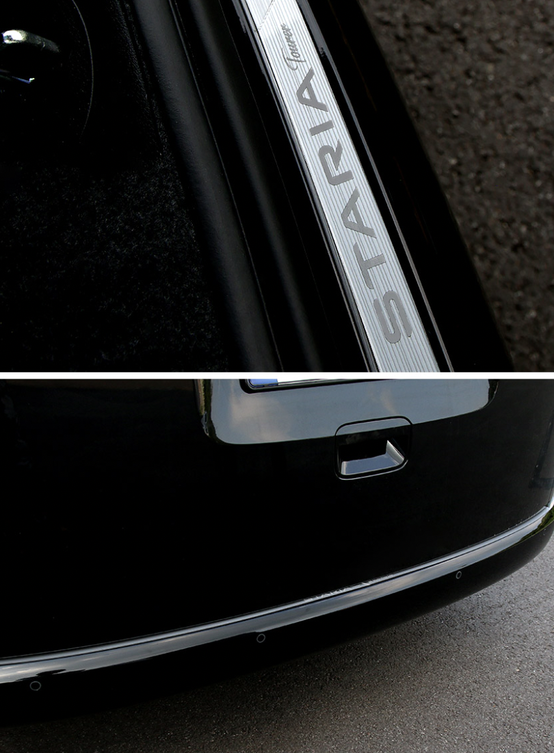 สครับเพรตกันรอยเส้นเล็กท้ายรถ Hyundai STARIA