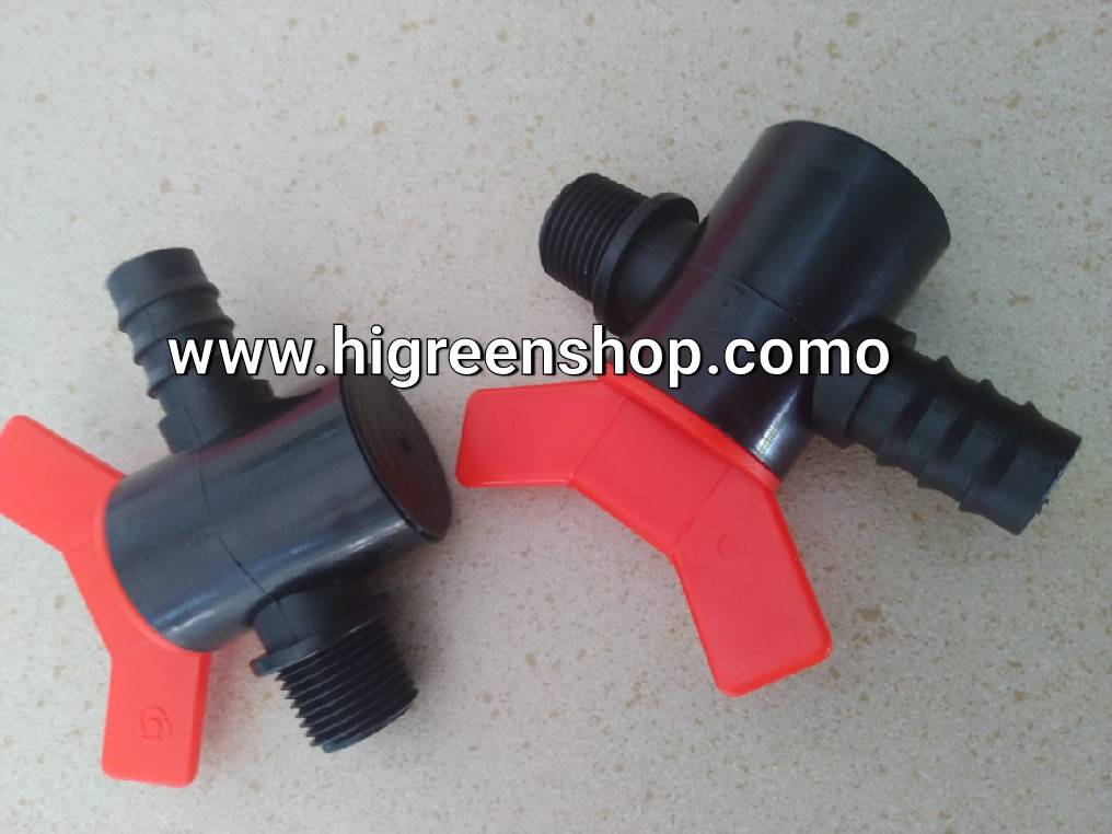 วาวล์เกลียวเปิดปิด (มีโอริง) ขนาด 4 หุน สำหรับท่อพีอี 20 มม.