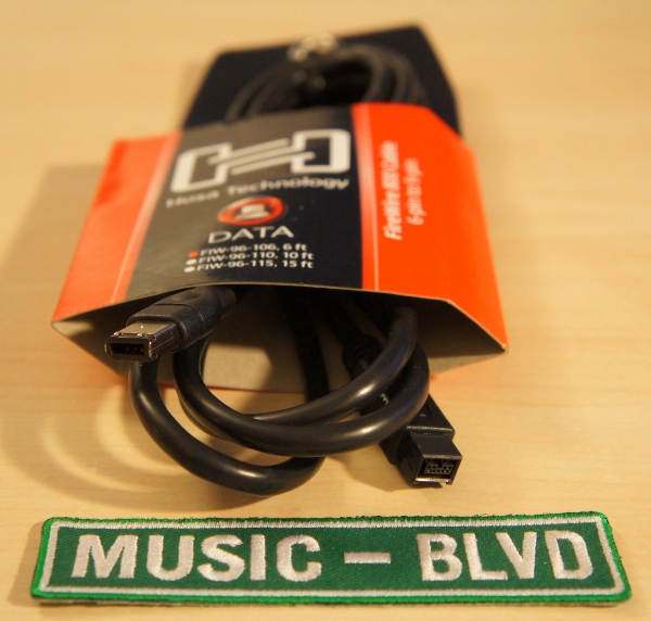 Hosa FireWire 800 Cable, 6-pin to 9-pin, 6 ft (FIW-96-106)