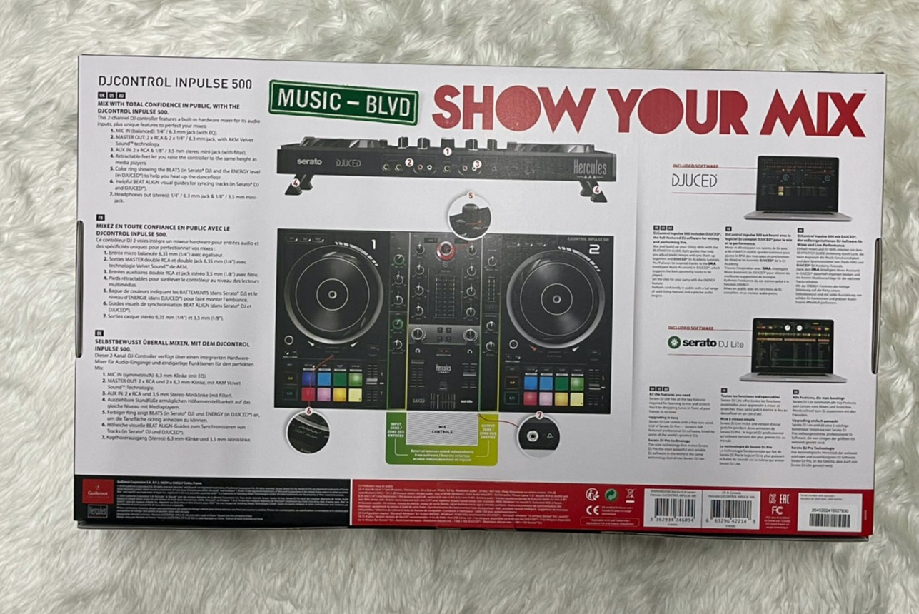 Hercules DJ DJControl Inpulse 500 2-channel DJ Controller