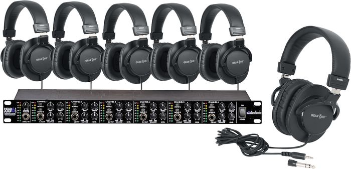 ART HeadAmpPro6 Headphone Amp with 6 Headphones