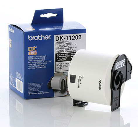 เทปพิมพ์สลาก Brother DK- 11202 / 62x100 มม. (300 ป้าย/ม้วน) ของแท้