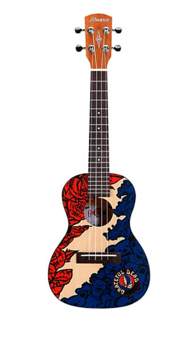 Alvarez Grateful Dead Concert Ukulele Lightning&Roses