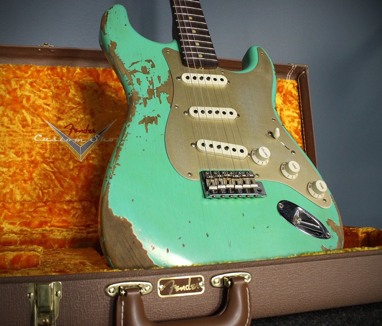 Fender Custom Shop 1959 Heavy Relic Stratocaster - Aged Sea Foam Green - NAMM