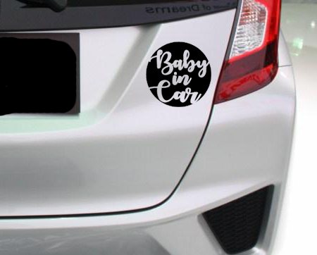 สติ๊กเกอร์ ติดรถ ในรถมีเด็ก สติ๊กเกอร์มีเด็กในรถ BABY IN CAR
