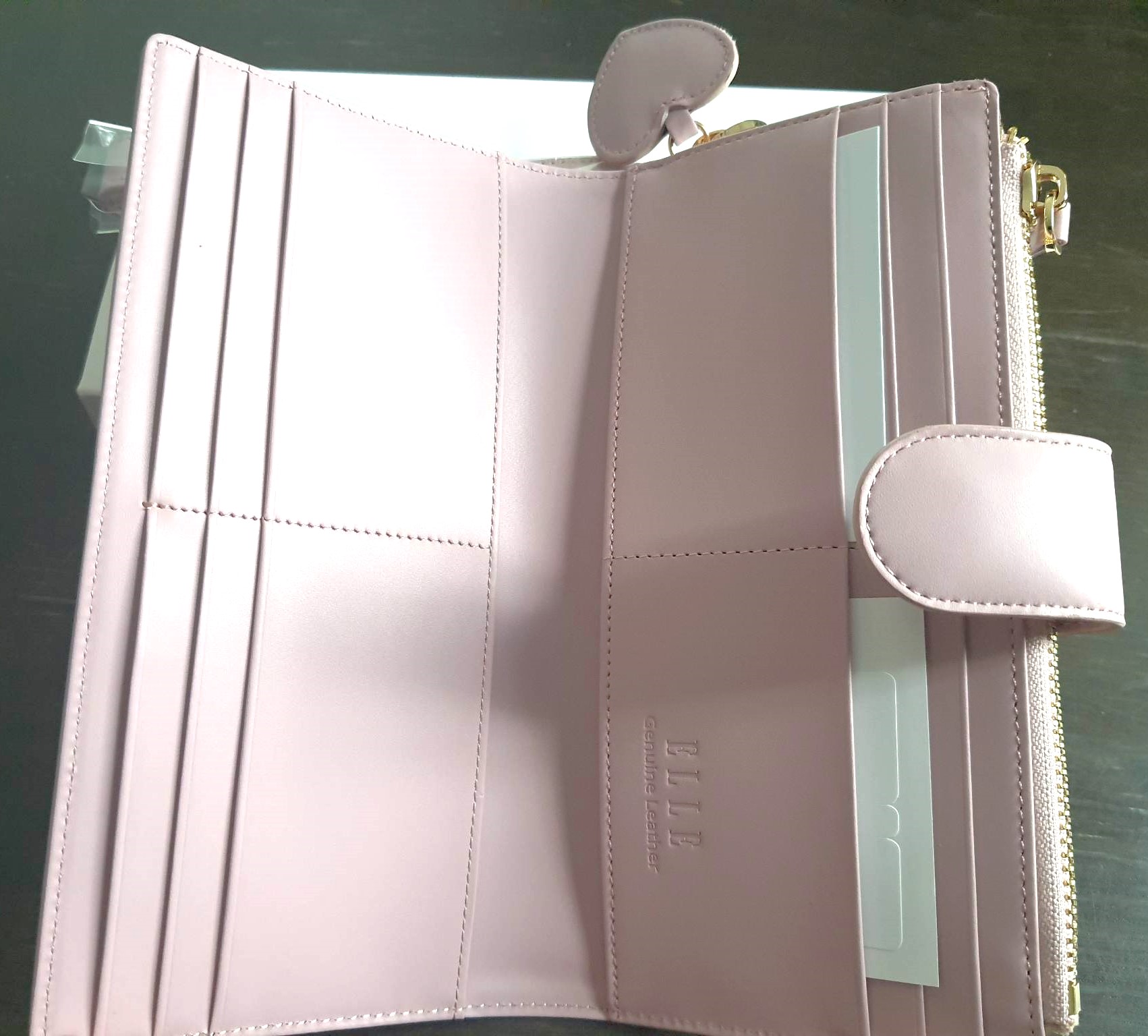 กระเป๋าสตางค์ ELLE ชมพู ใหม่ แท้