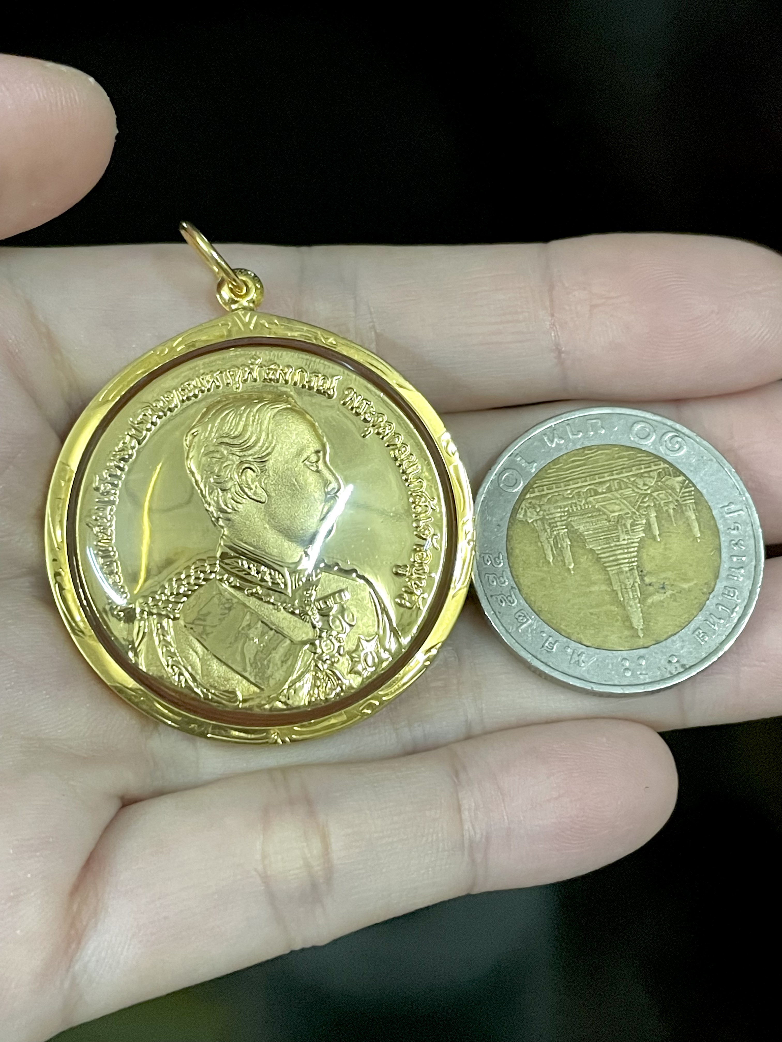 จี้ร.5 กรอบทองแท้