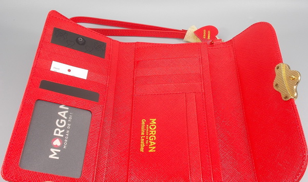 กระเป๋าสตางค์ MORGAN แดง ใหม่ แท้