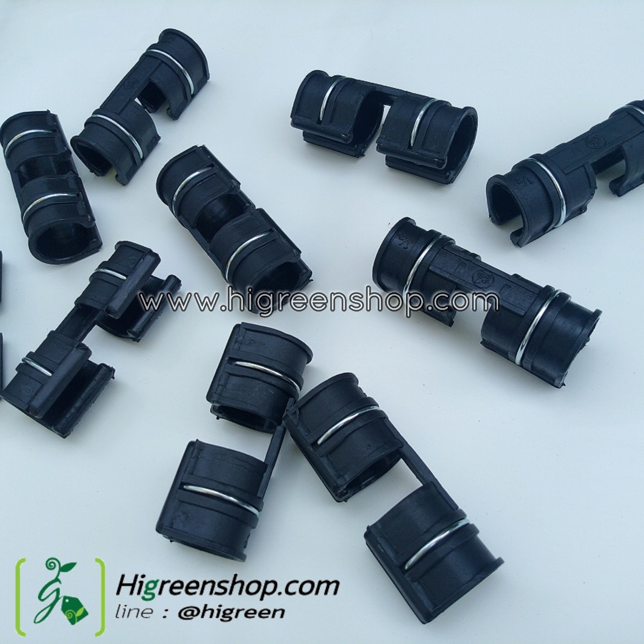 คลิปล็อคสีดำมีสปริง 4 หุน 10 ตัว