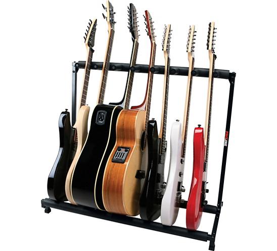 Proline PLMS7 7-Guitar Folding Stand - Black