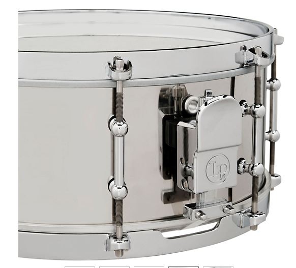 LP Stainless Steel Salsa Snare Drum 13 x 5.5 in. Stainless Steel / 12 x 4.5 in. Stainless Steel