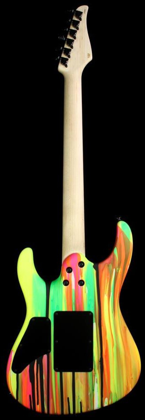 Suhr Modern Matte Black Neon Drip Electric Guitar