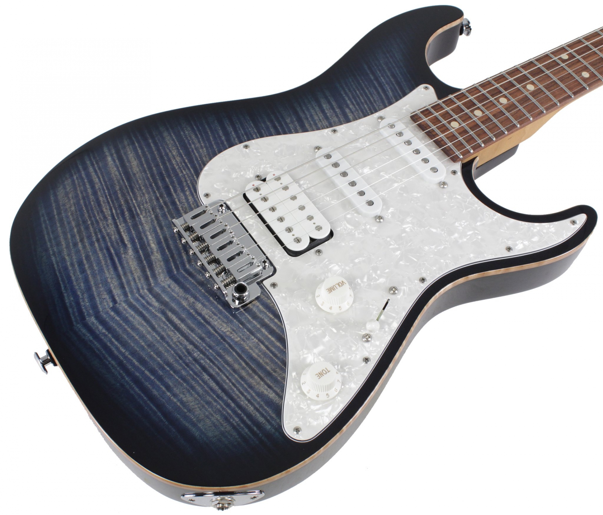 Suhr Standard Plus Guitar - Trans Whale Blue Burst, Pau Ferro