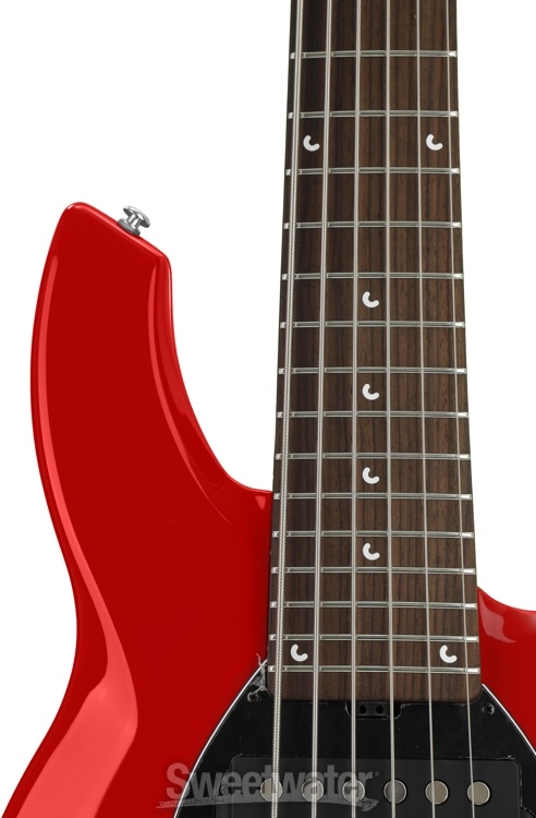 Ernie Ball Music Man Bongo 6 HH, Sweetwater Exclusive - Chili Red w/Black Pickguard