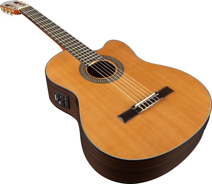 Lucero LC200SCE Rosewood/Cedar Acoustic-Electric Cutaway Classical Guitar