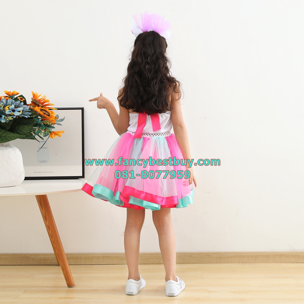 ชุดแฟนซีเด็กนางเงือกน้อยแบบกระโปรง+หัวนางเงือก Mermaid ชุดสวย ขนาด 140