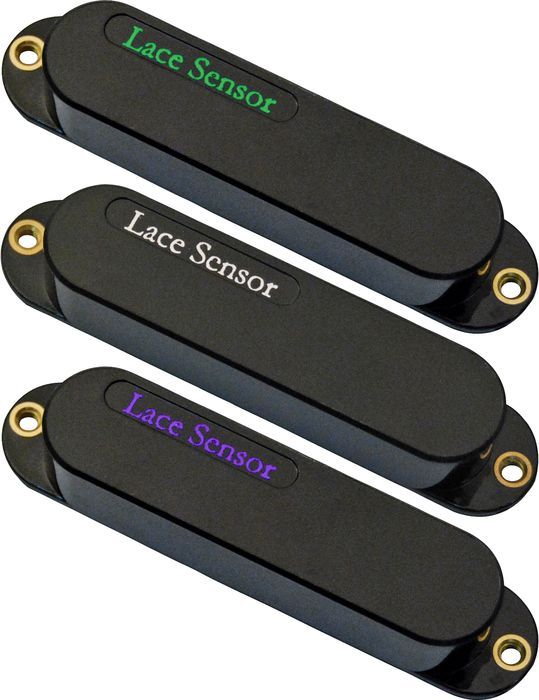 Lace Sensor Emerald-RW Silver-Purple Guitar Pickup Set