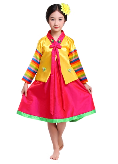 ชุดประจำชาติเกาหลี ชุดคู่เด็กชายและเด็กหญิง มี ขนาด 100, 110, 120, 130, 140