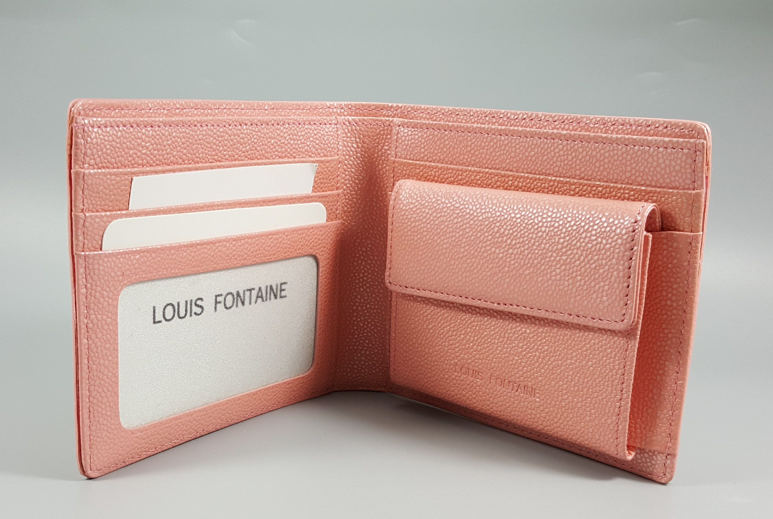 กระเป๋าสตางค์ LOUIS FONTAINE พีชเมทาลิก ใหม่ แท้