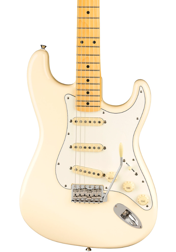 Fender JV Modified '60s Stratocaster Maple Fingerboard Electric Guitar Olympic White