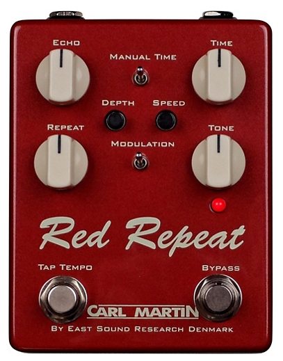 Carl Martin Red Repeat Delay Echo with Tap Tempo Pedal