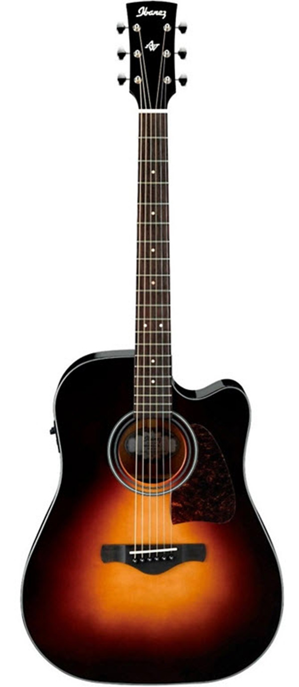 Ibanez Artwood AW4000-BS Dreadnought Acoustic-Electric Guitar Brown Sunburst