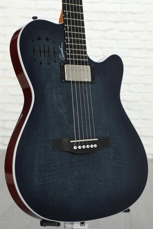 Godin A6 Ultra - Denim Blue Flame