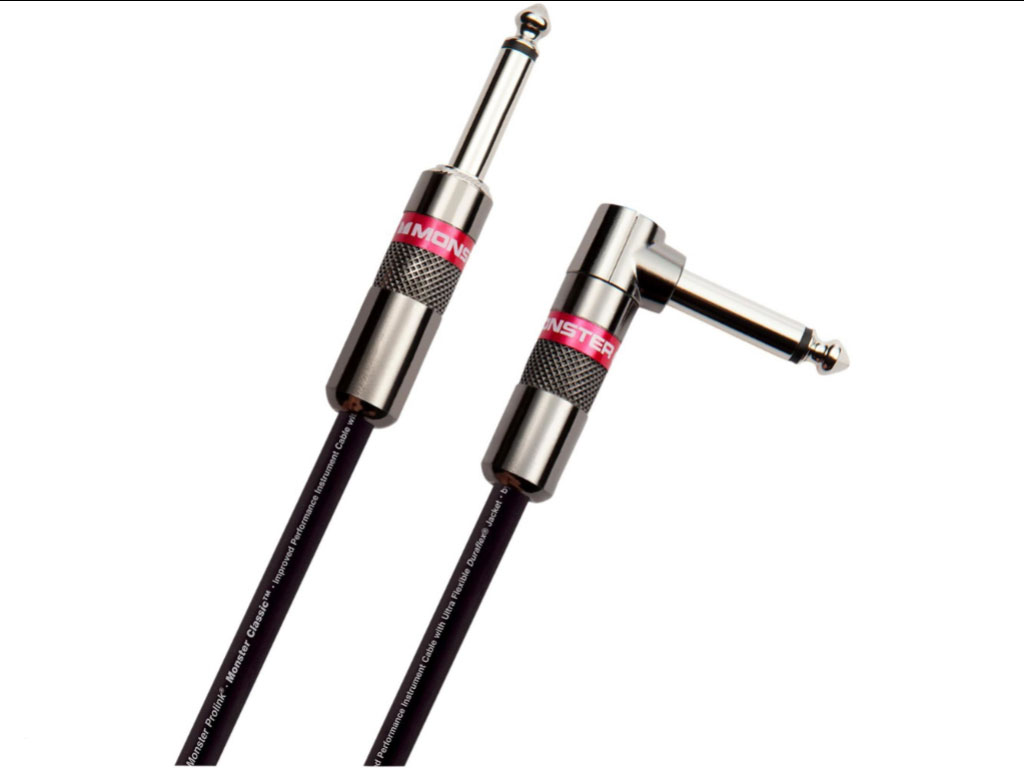 Monster Cable Classic 1/4 Inch Angled to Instrument Cable