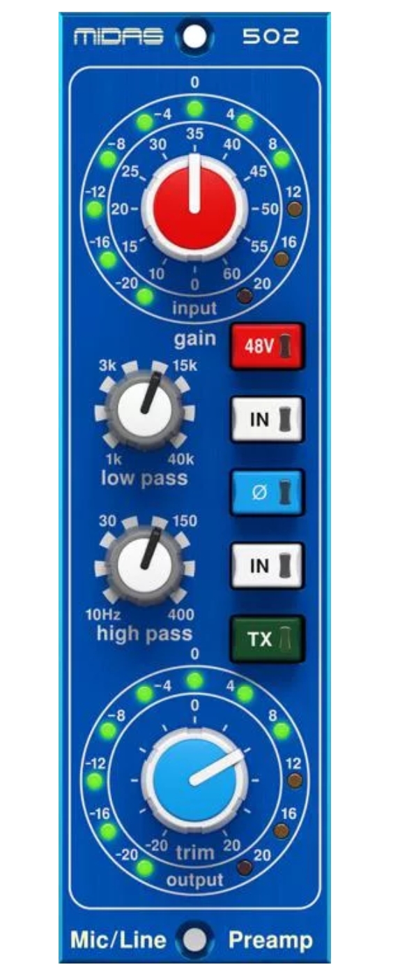 Midas 502 V2 500 Series Microphone Preamp