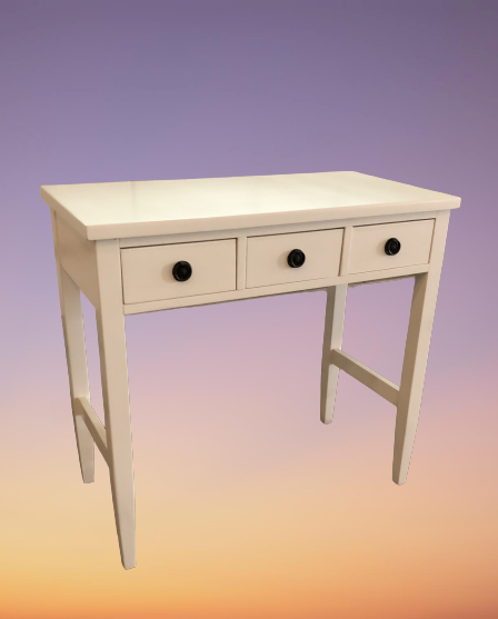 โต๊ะคอนโซลไม้ 3 ลิ้นชัก รุ่น Tango ขนาด W 80 x D 40 x H 76 (110) Cms. สีขาว และสีน้ำตาล