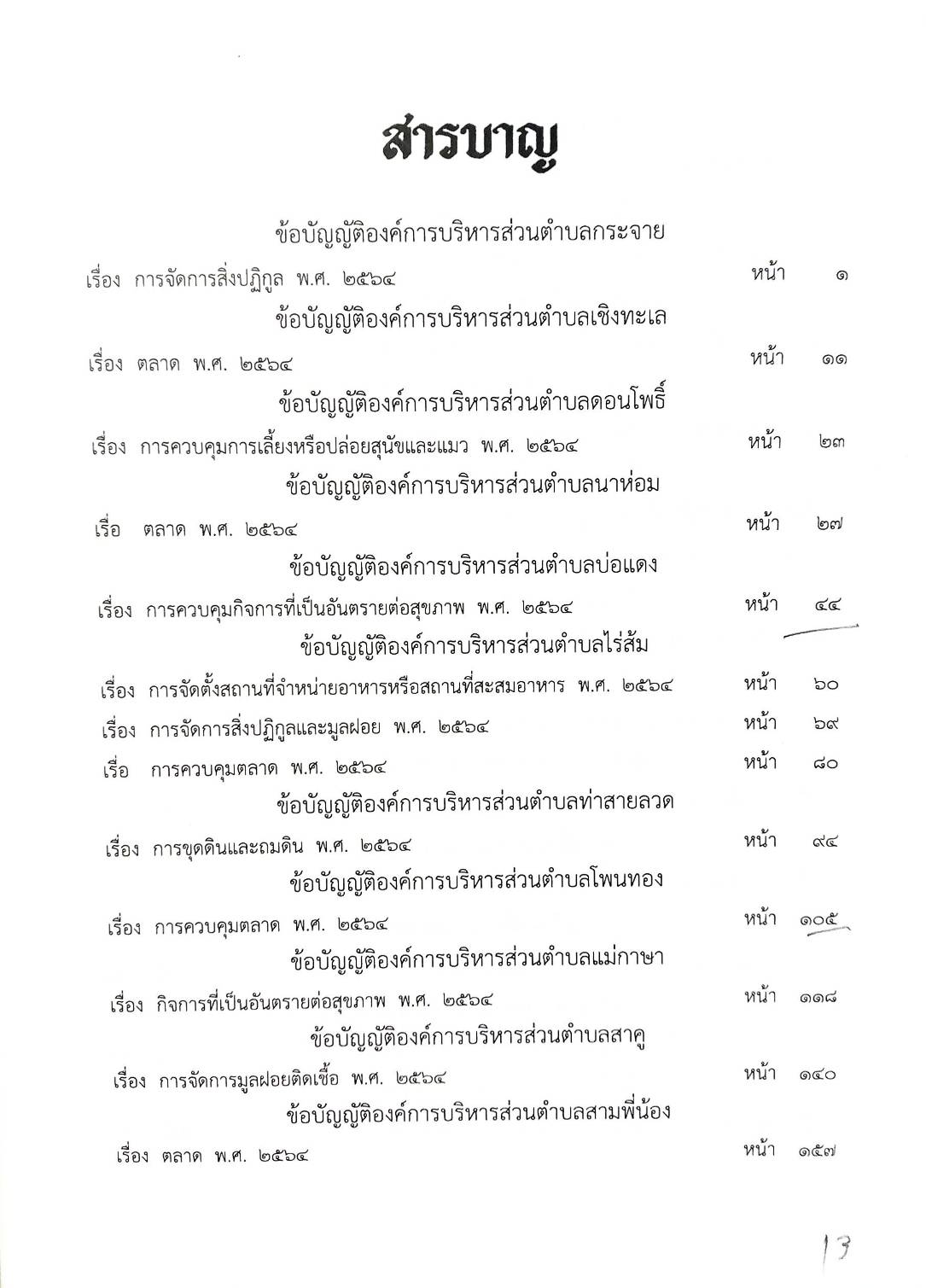 กฎหมายใหม่ ตอนที่ 142/57รวมข้อบัญญัติองค์การบริหารส่วนตำบล