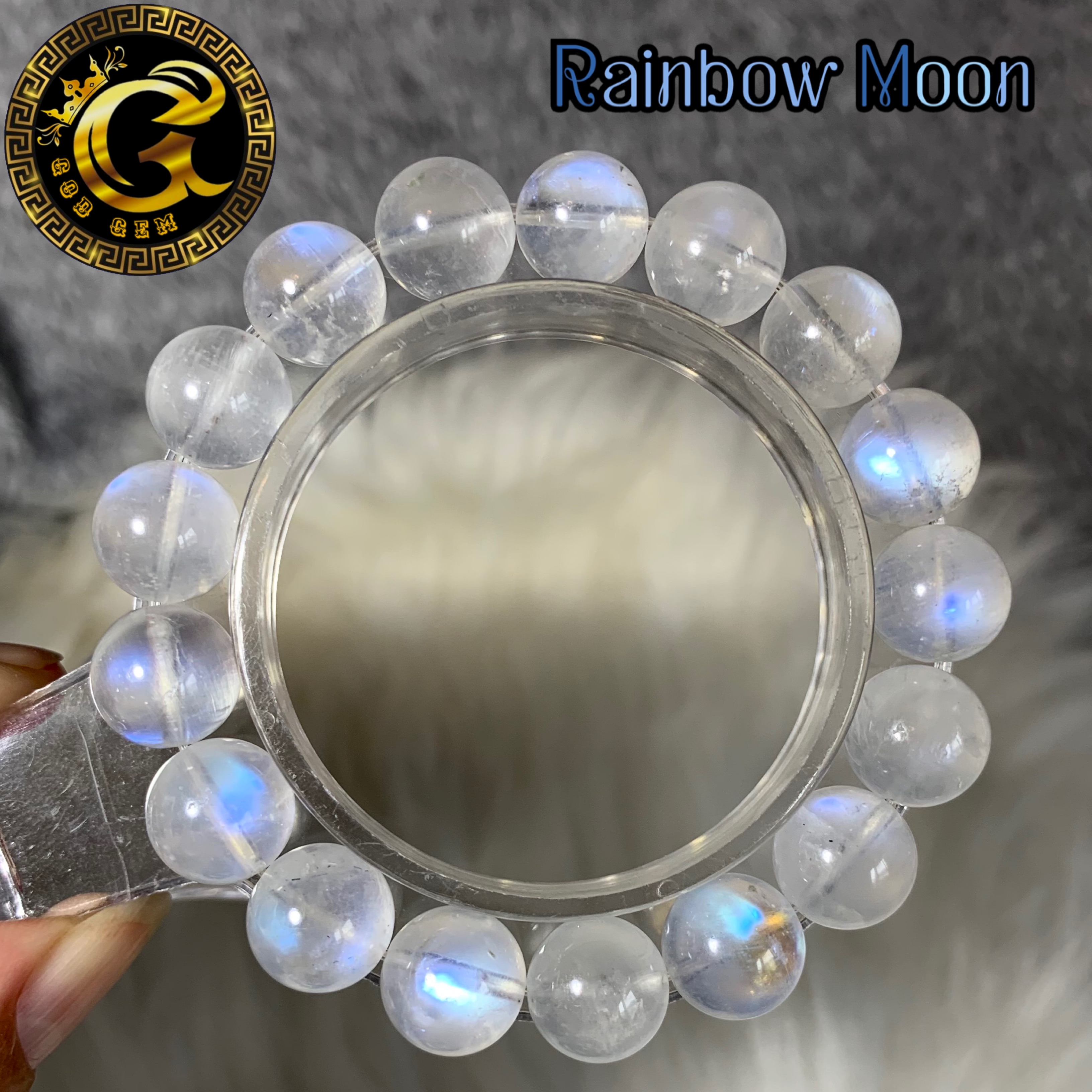ข้อมือหิน เรนโบว์มูนสโตน
