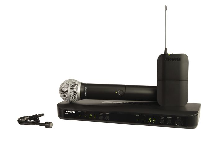 Shure BLX1288/PG85 Dual Wireless System with Unidirectional Lavalier and One PG58 Handheld Mic