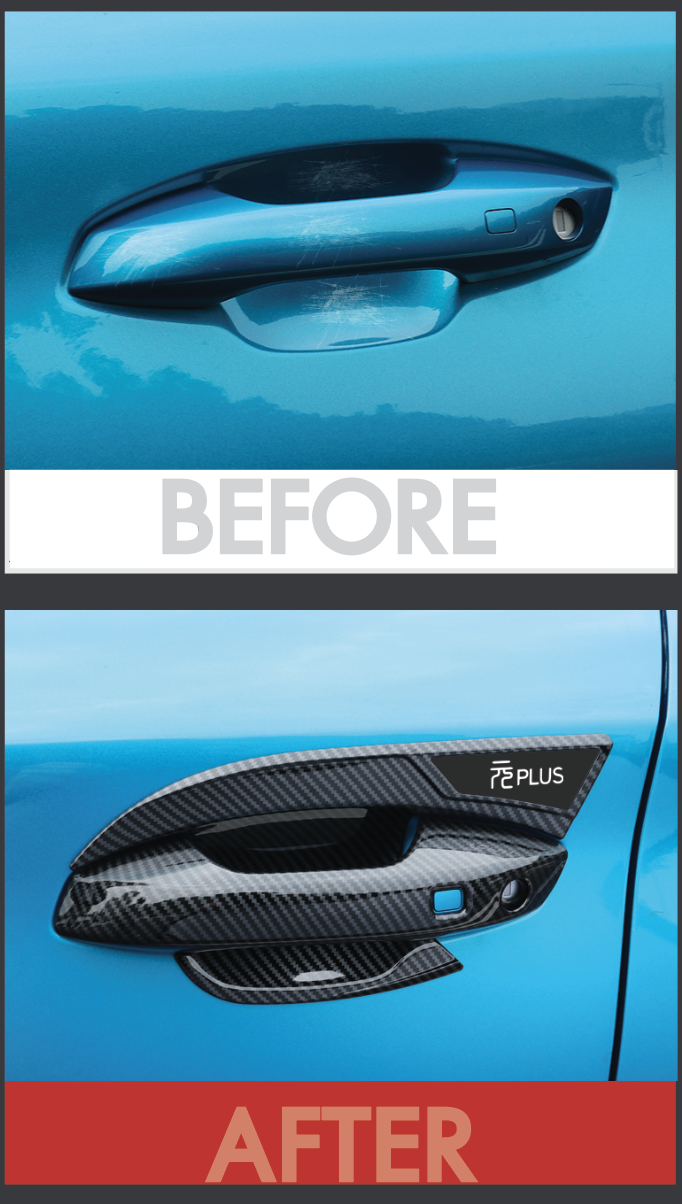 เบ้ารองมือเปิด+ครอบมือจับ สำหรับรตยนต์ไฟฟ้า BYD Atto 3 บีวายดี อัตโต 3