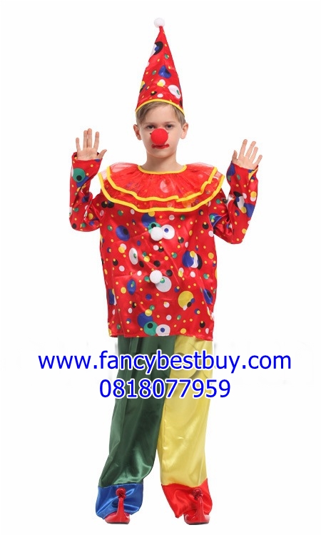 ชุดตัวตลกแฟนซีเด็กโบโซ่ BOSO Costume, Snazzy Clown มีขนาด M, XL
