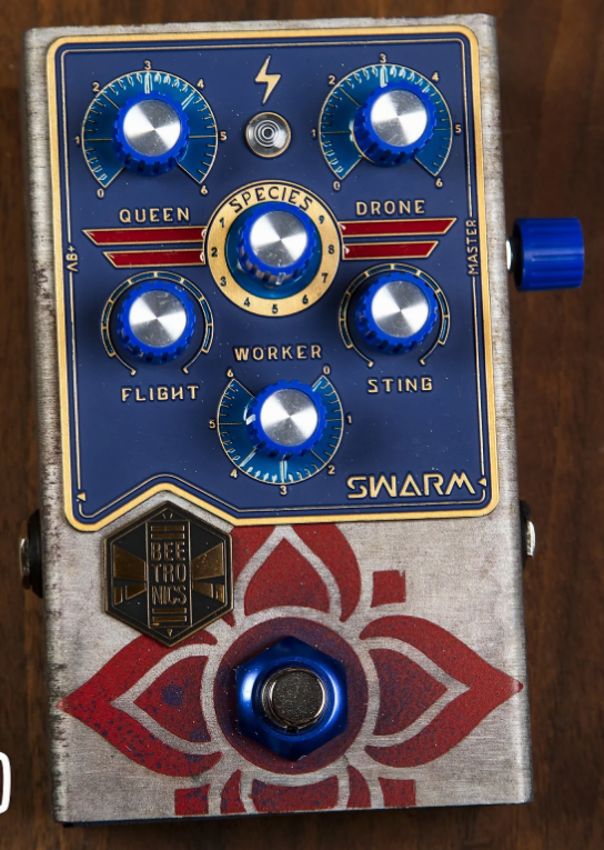 Beetronics Swarm Analog Fuzz Harmonizer Custom Shop "Blue Blossom"