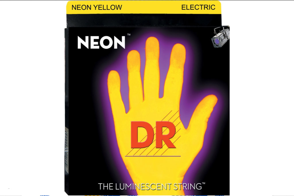 DR Strings Neon Phosphorescent Yellow Electric Guitar Strings Light