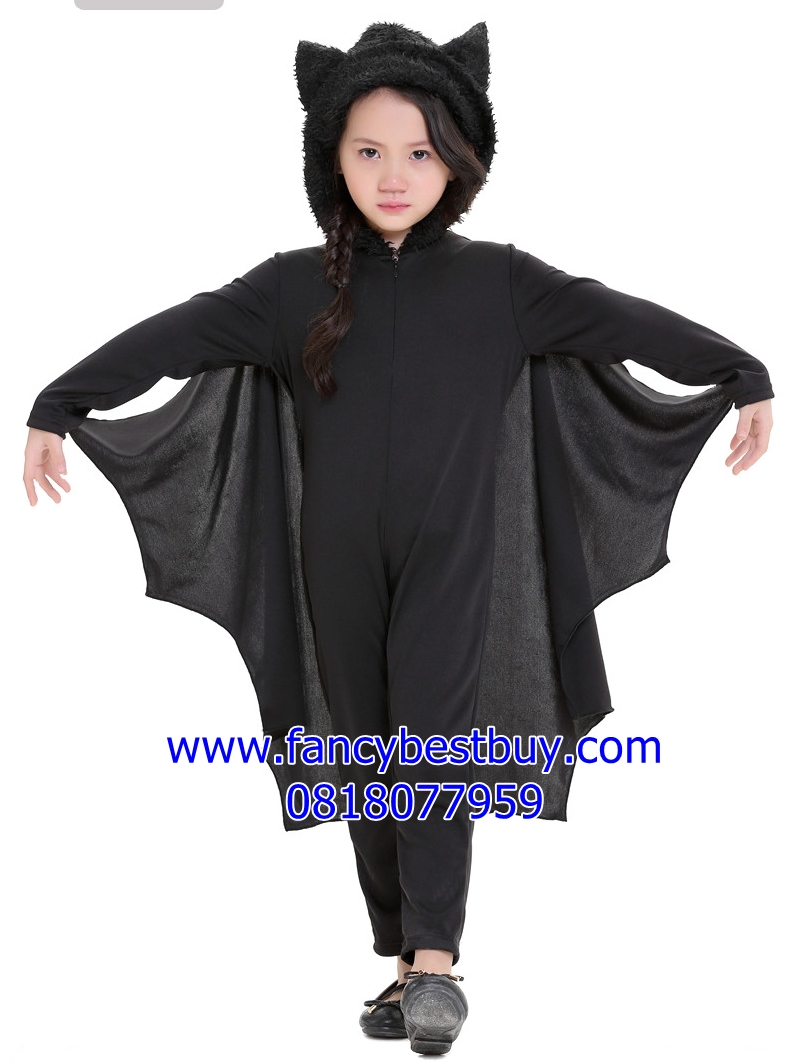 ชุดแฟนซีค้างคาว BAT COSTUME เป็นชุดแฟนซีสัตว์ ใช้ได้ทั้งเด็กชายและหญิง มี ขนาด S (100-115), M (115-130), L(130-140)