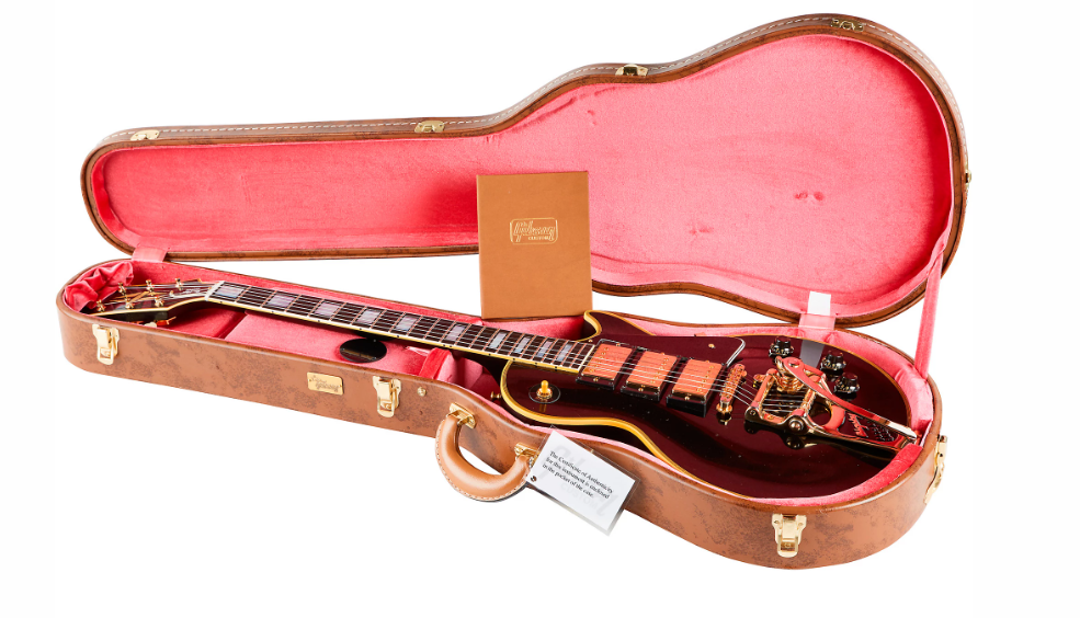 Gibson Custom Murphy Lab 1957 Les Paul Custom Reissue 3-Pickup Bigsby Light Aged Electric Guitar Ebony