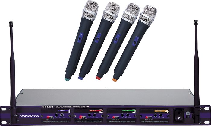 VocoPro UHF-5800 4-Microphone Wireless System